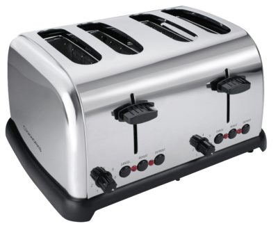 Cookworks - Toaster - 4 Slice - Stainless Steel